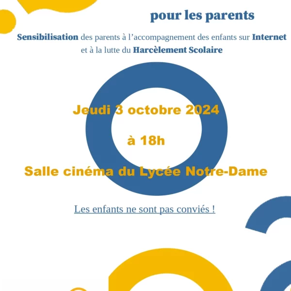 Intervention E-Enfance pour les parents